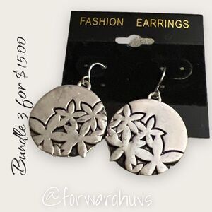Bundle Sale 3 for $15 | Dangle Silvertone Fashion Earrings